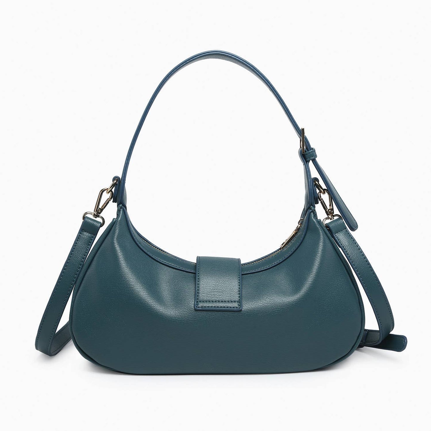 JN2646 Madrid Buckle Shaped Shoulder Bag/Crossbody: Gunmetal