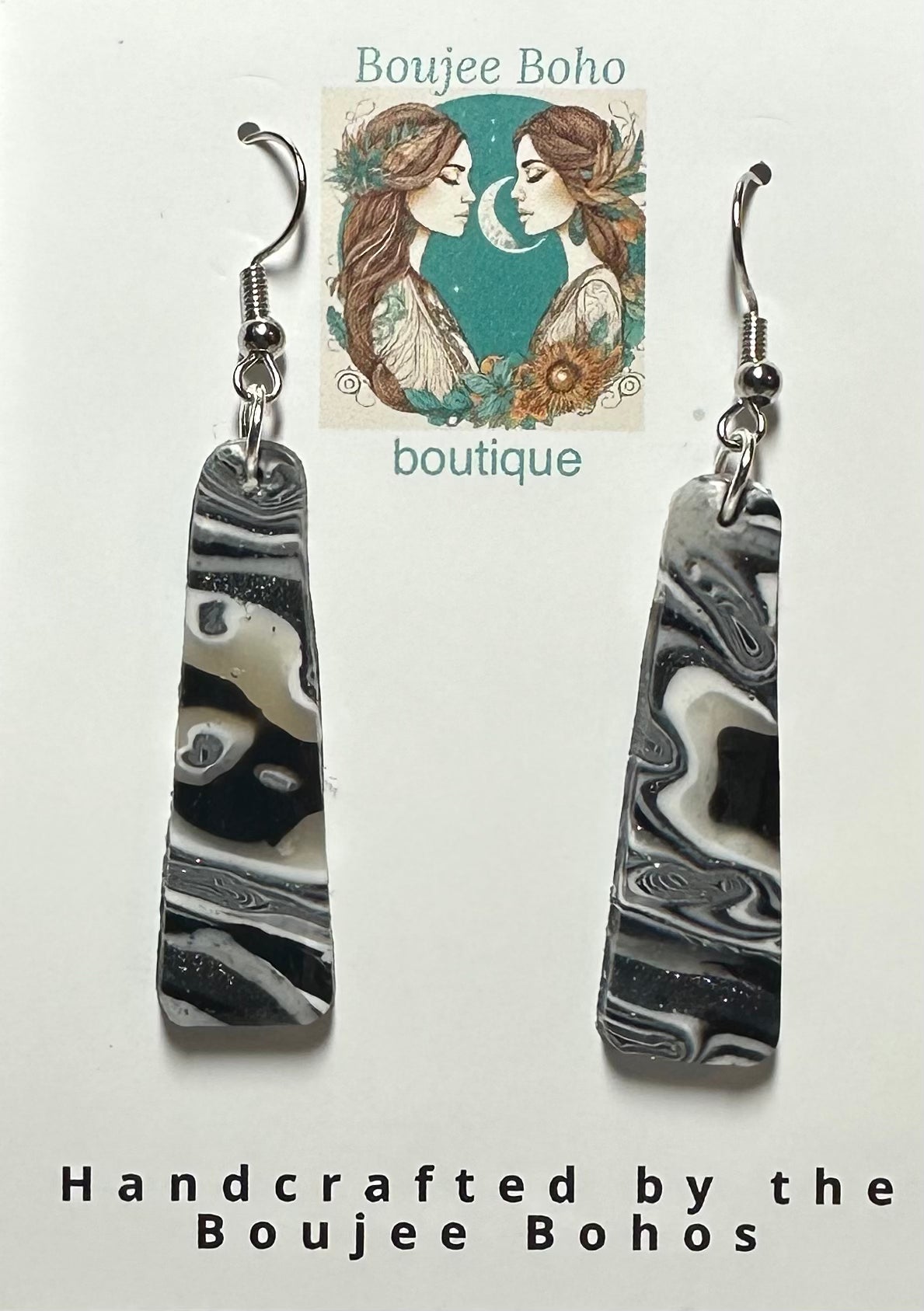Marble Noir Earrings
