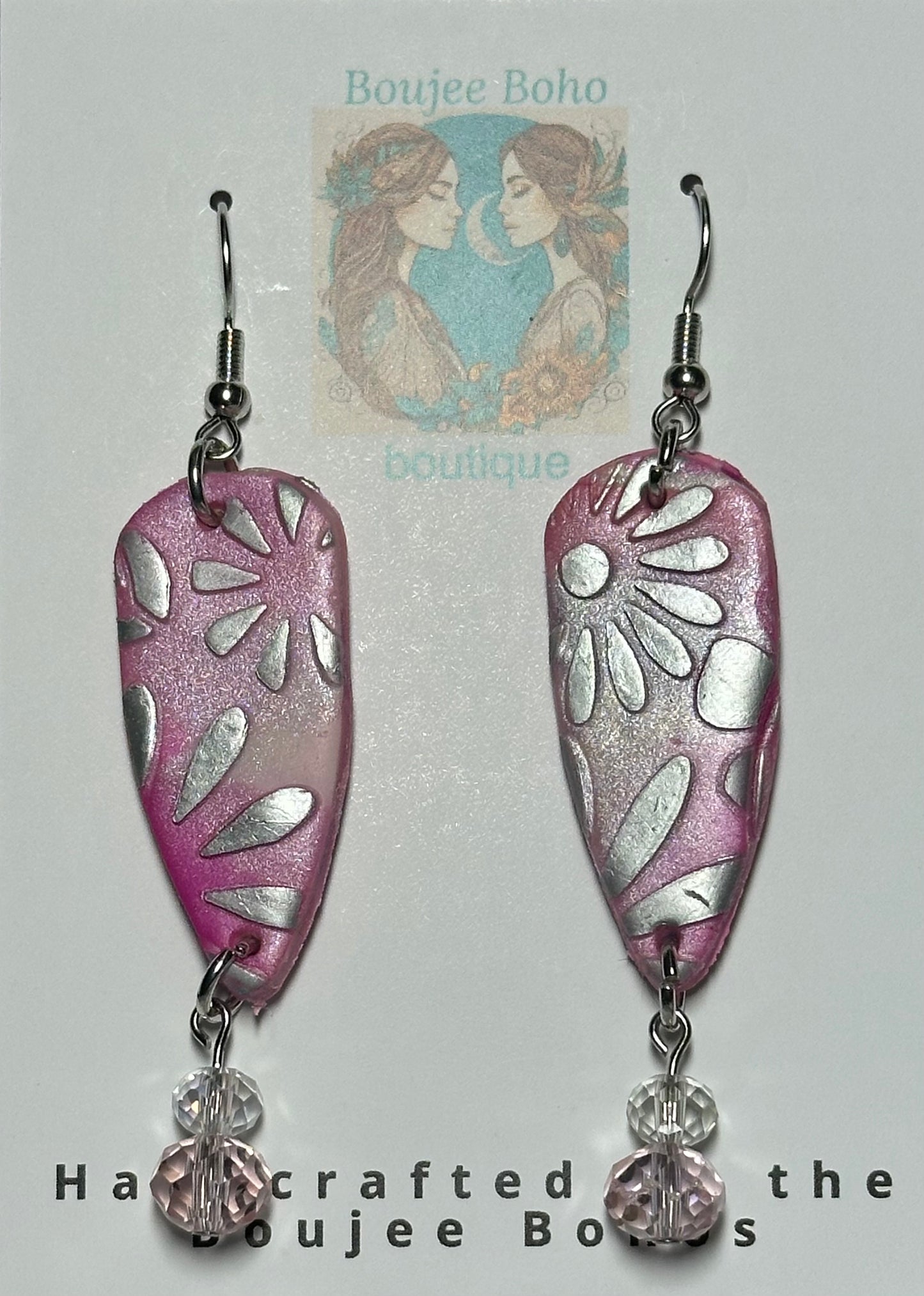 Pretty Pink Flower Earrings