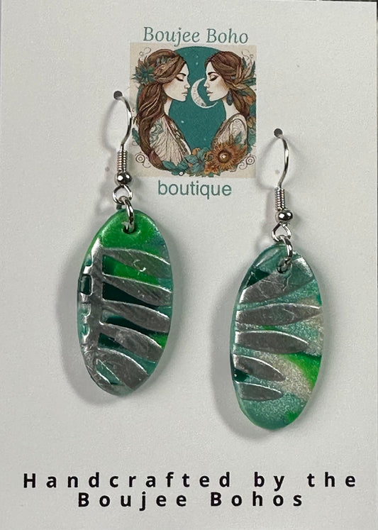 Green Garden Earrings