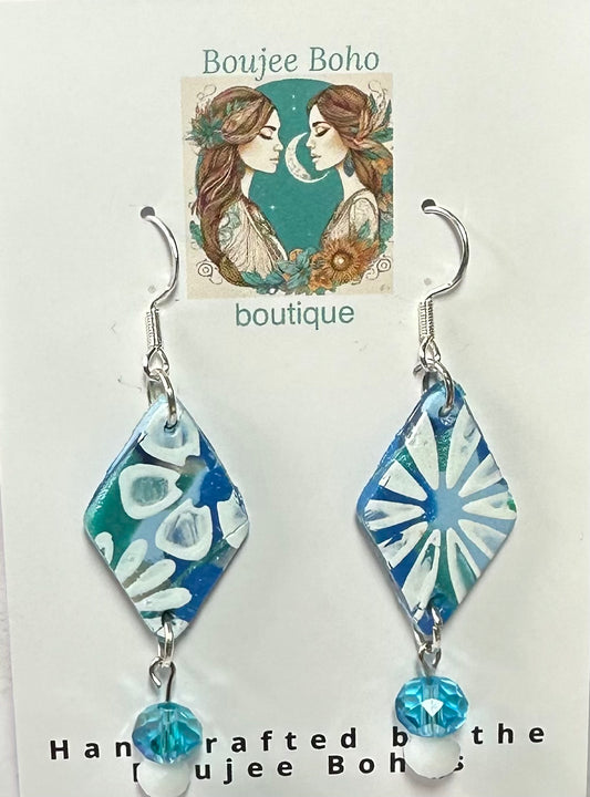 Blue Diamond Earrings