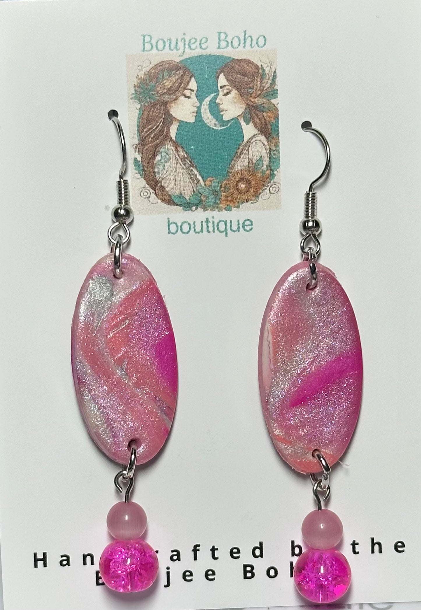 Pink Swirl Earrings
