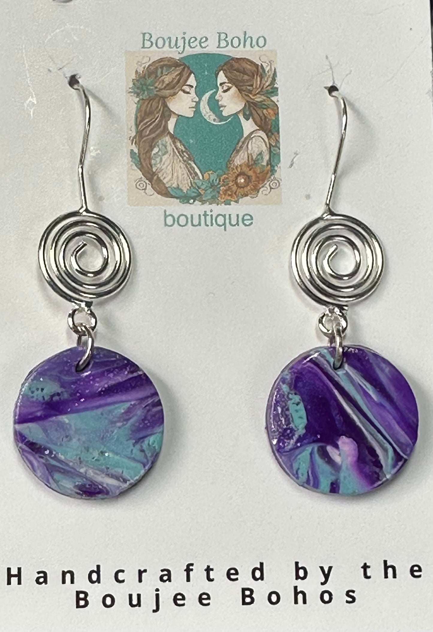 Twirly Purple Earrings