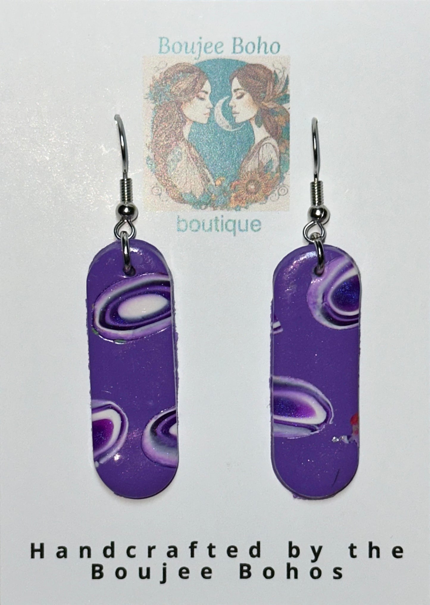 Violet Orbit Earrings