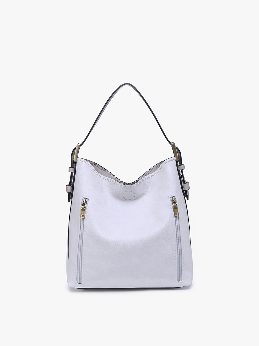 M1816A Alexa 2-in-1 Hobo Bag w/Dual Zip Compartments: Teal