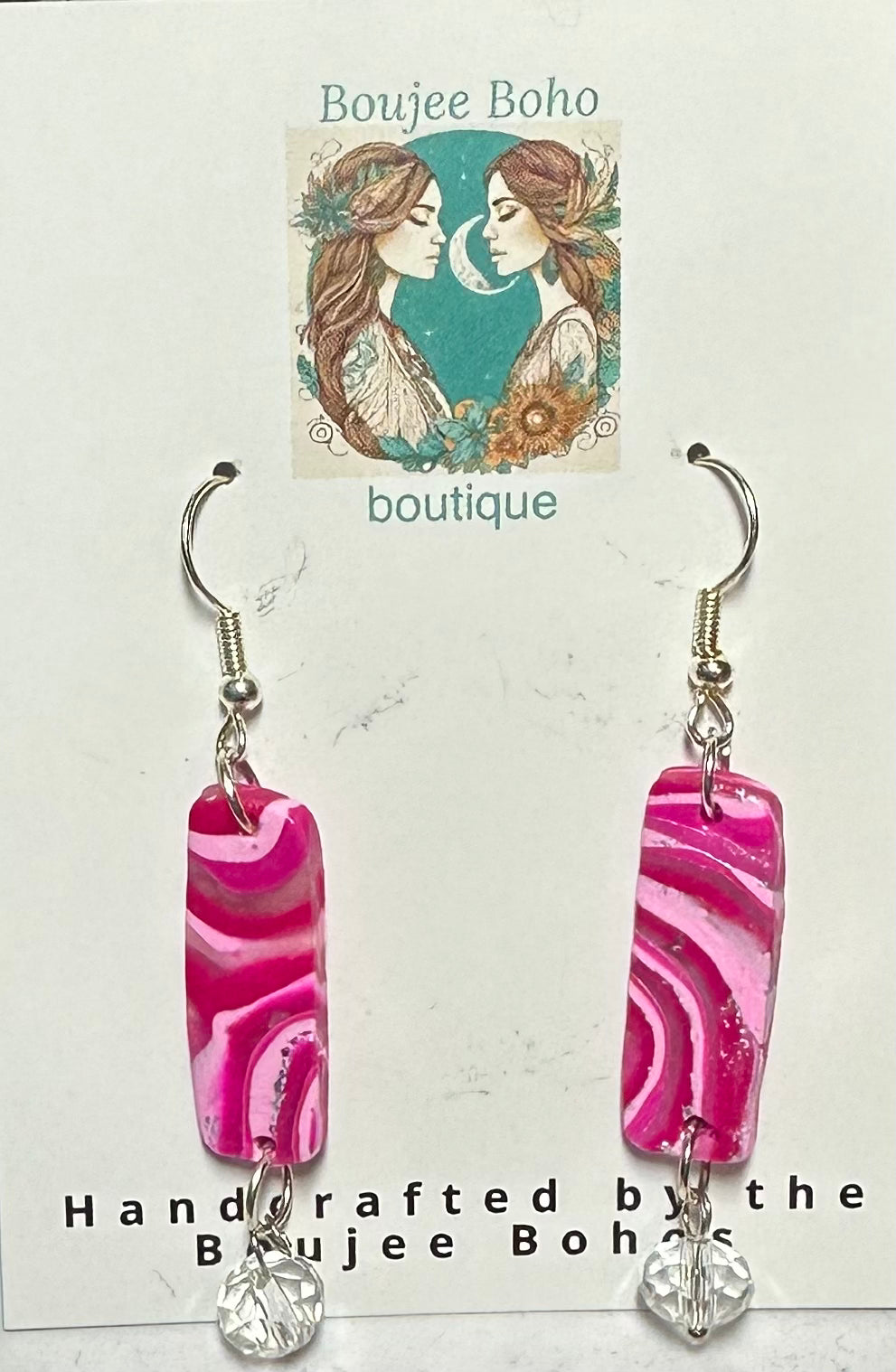 Pinky Swirl Earrings