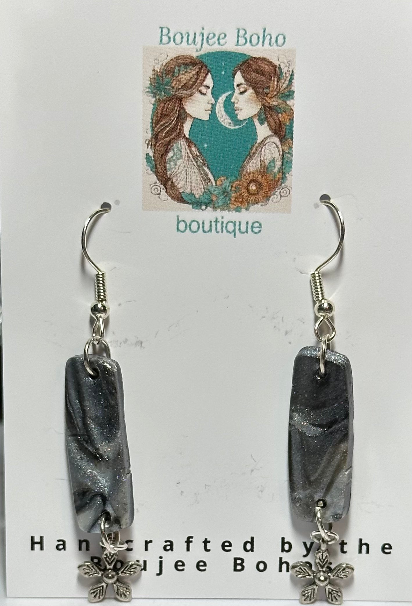 Grey Shimmer Earrings