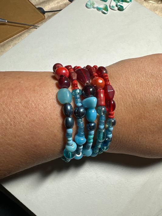 Fire and Water Wrap Bracelet