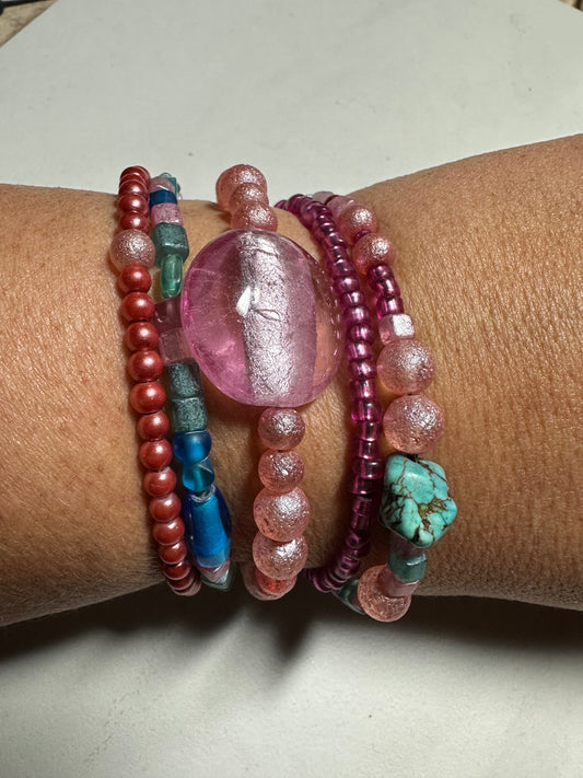 Pink Moon Goddess Wrap Bracelet