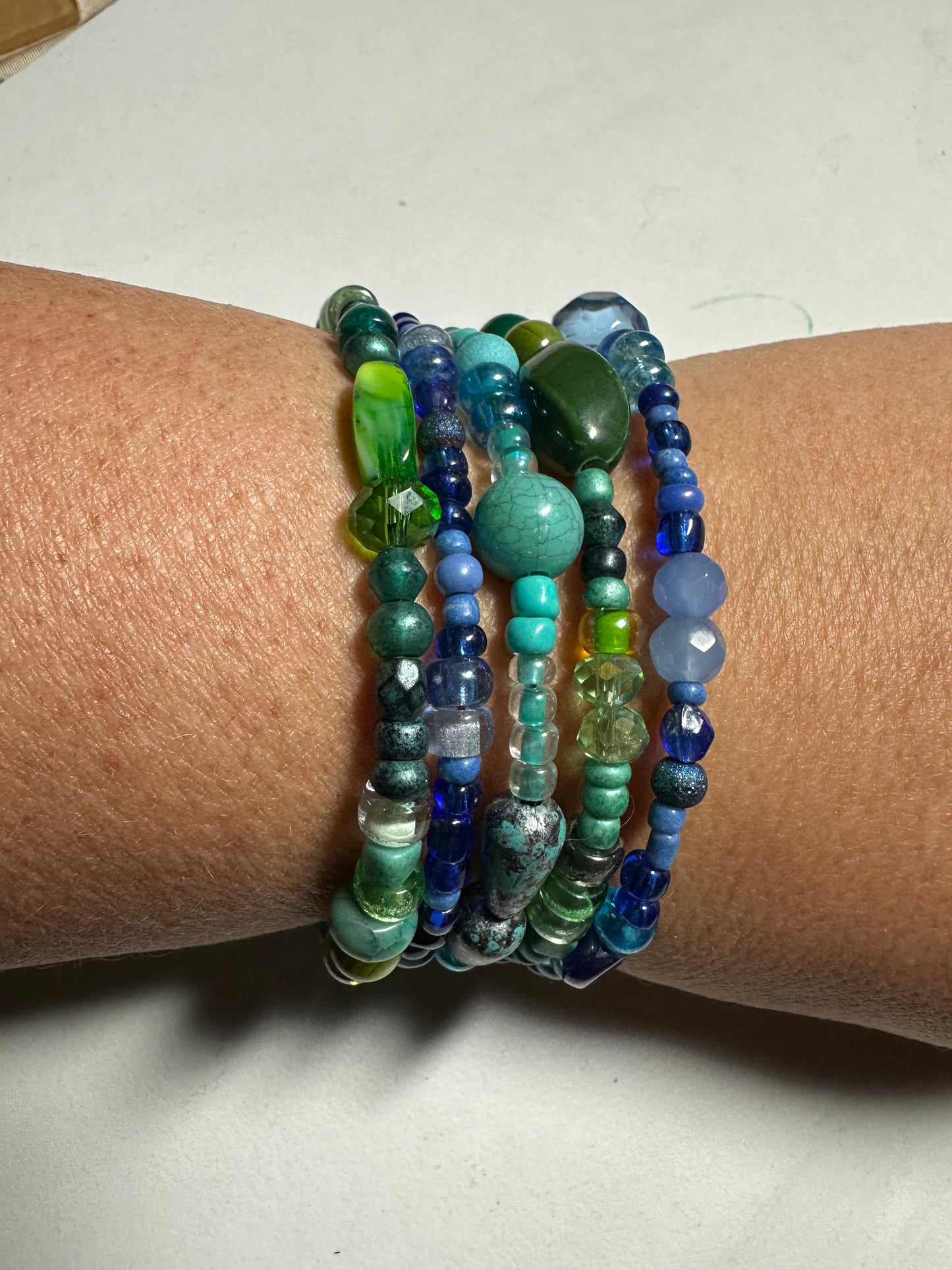 Blue Tides Wrap Bracelet