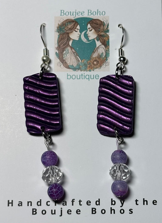 Amethyst Waves Earrings