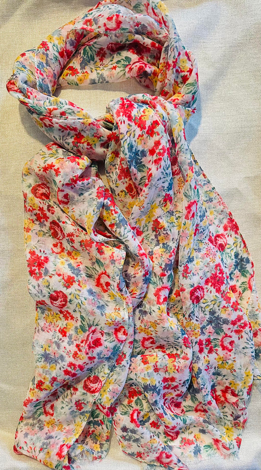 Blooming Elegance Floral Scarf