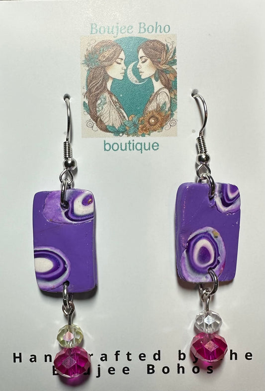 Lavender Swirl Earrings